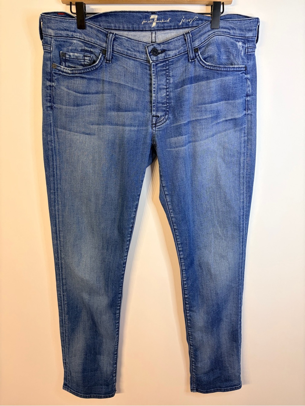 7 For All Mankind Women’s Josefina Skinny Low Rise Boyfriend Jeans, Size 32